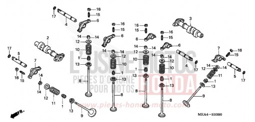 ARBRE A CAMES/SOUPAPE VTX1300S5 de 2005